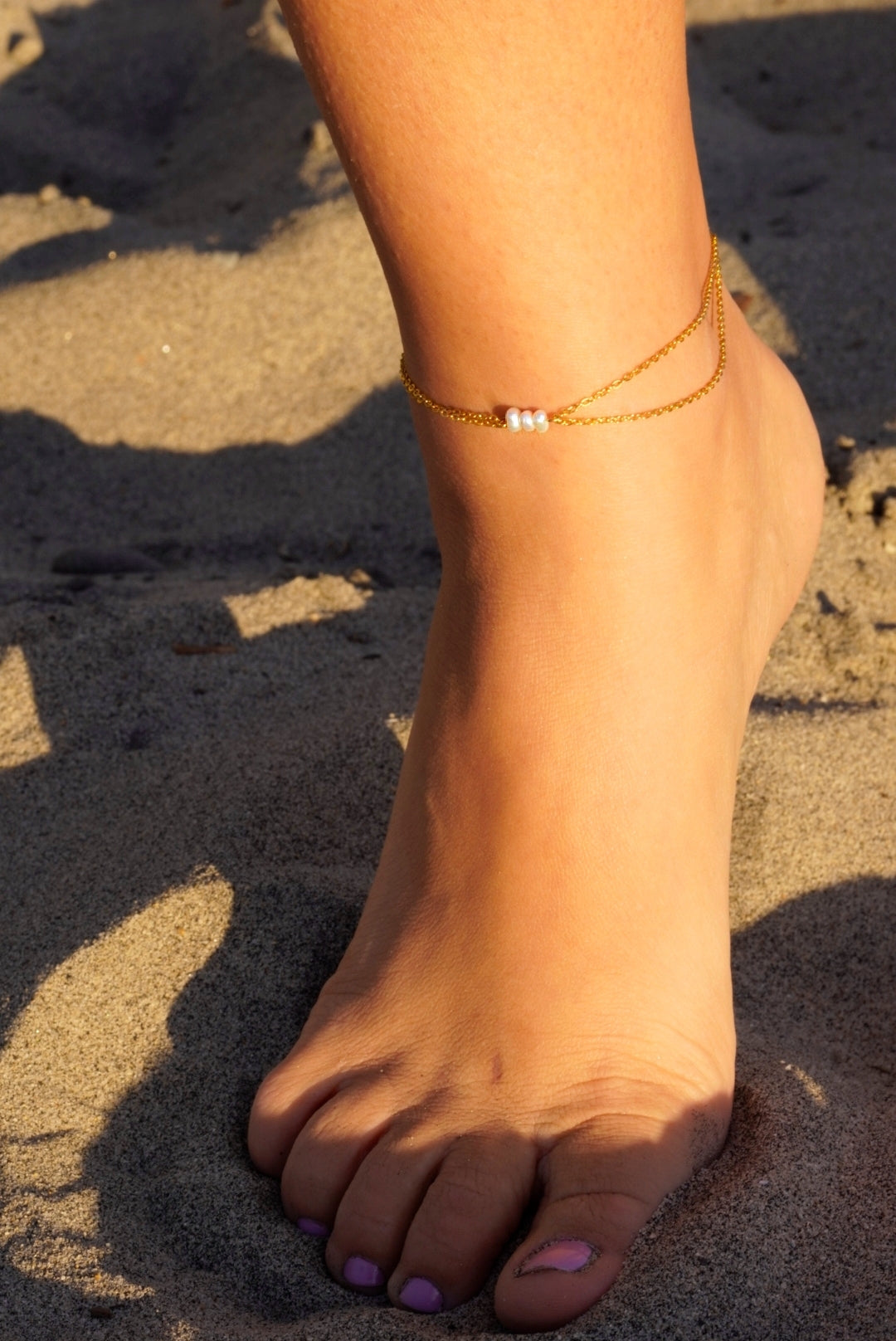 Pearl Trifecta Anklet