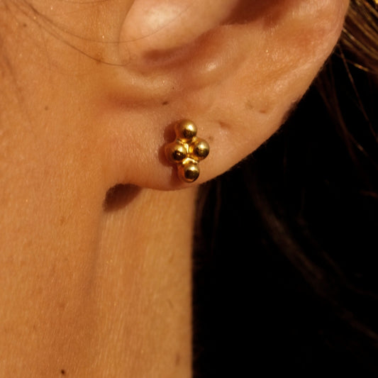 Minimalist Dots of Gold Earring Studs