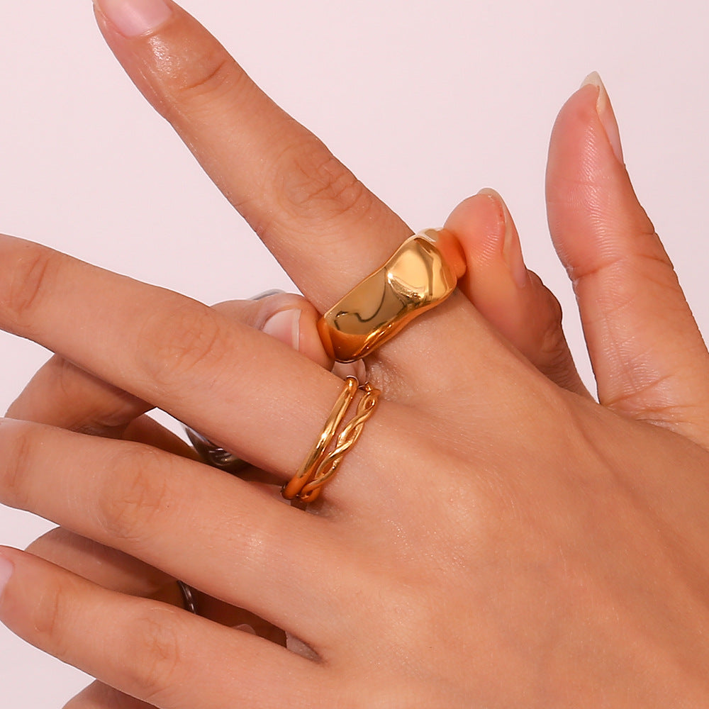 Waves of Gold Ring