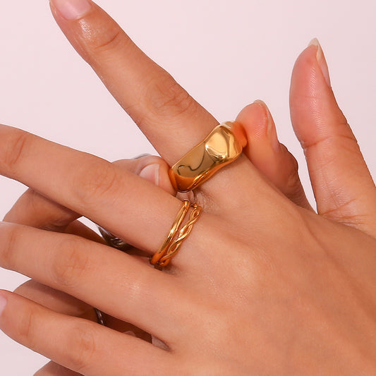 Waves of Gold Ring