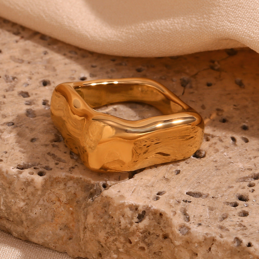 Waves of Gold Ring