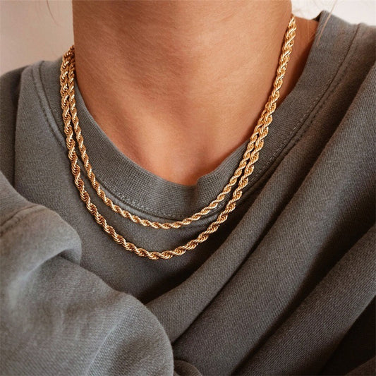 Twisted Rope Chain Necklace