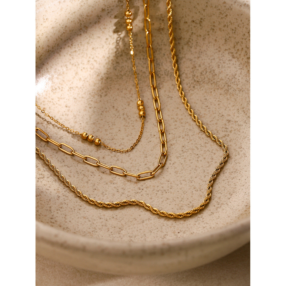 Triple Threat Layered Necklace