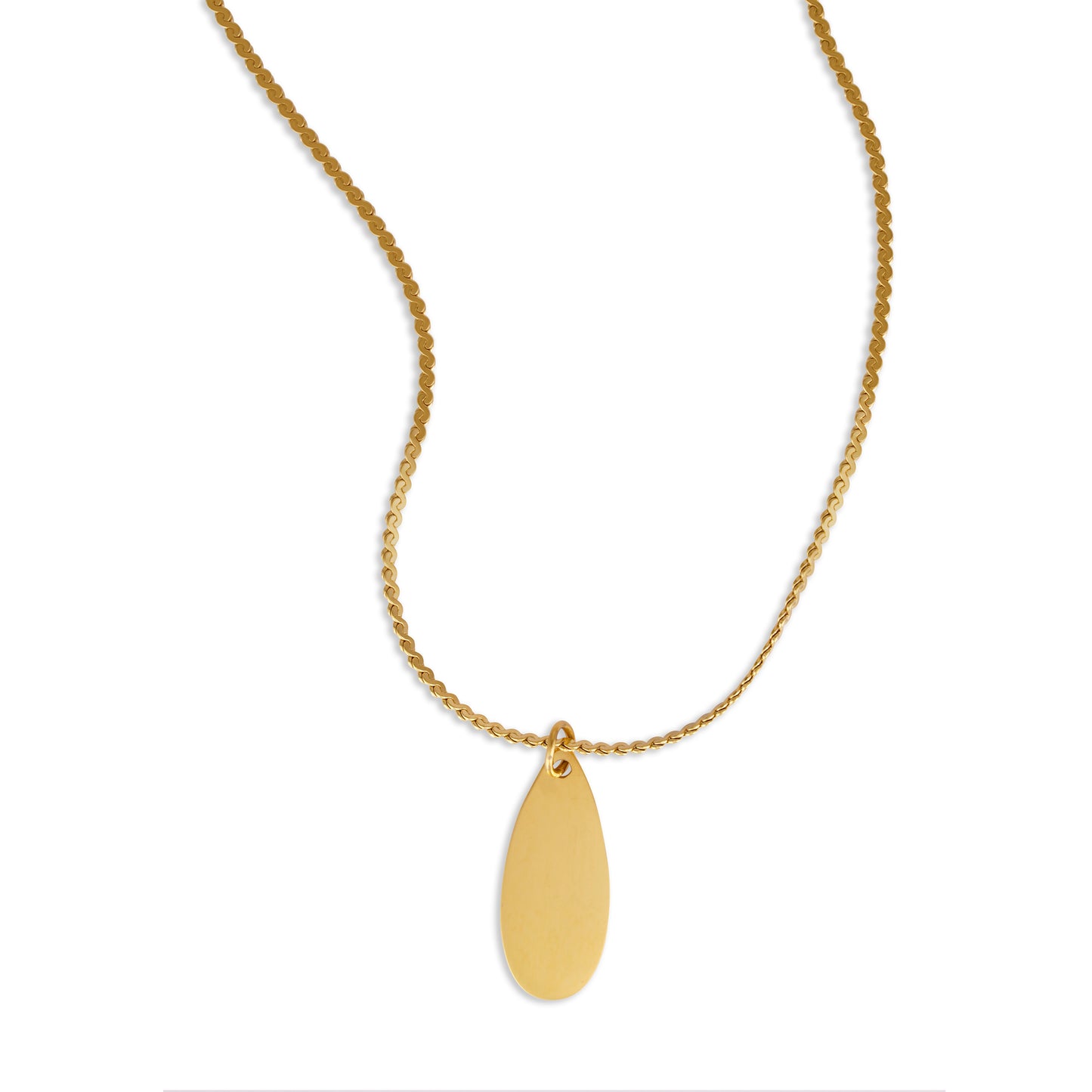 Serpentine Teardrop Necklace