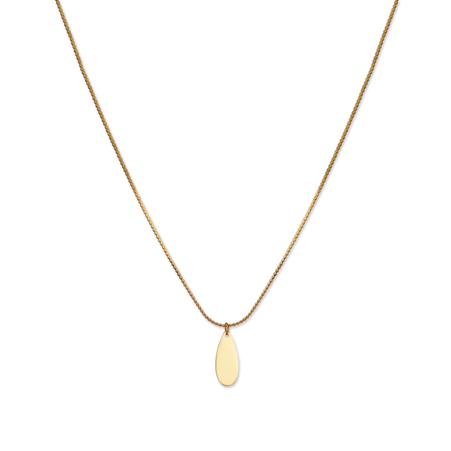 Serpentine Teardrop Necklace