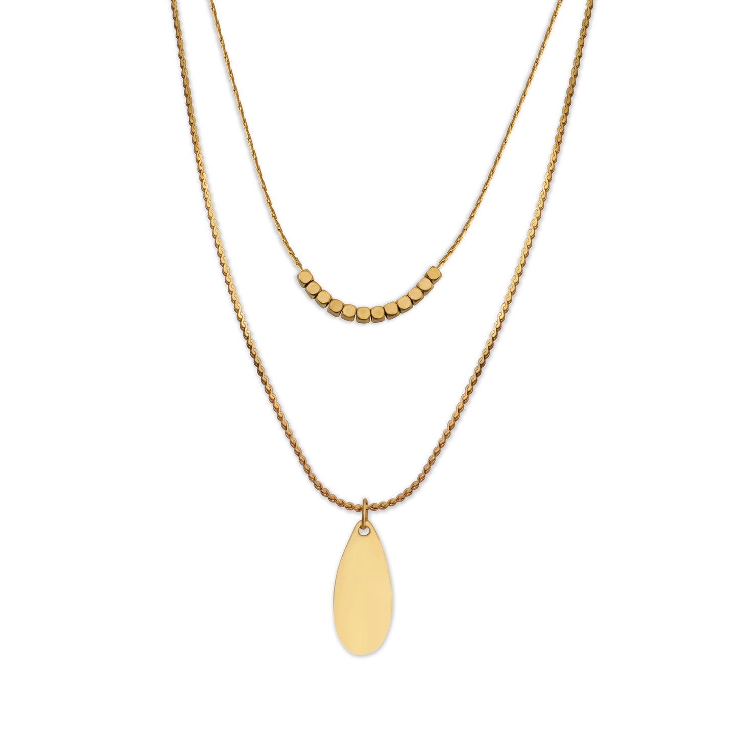 Serpentine Teardrop Necklace