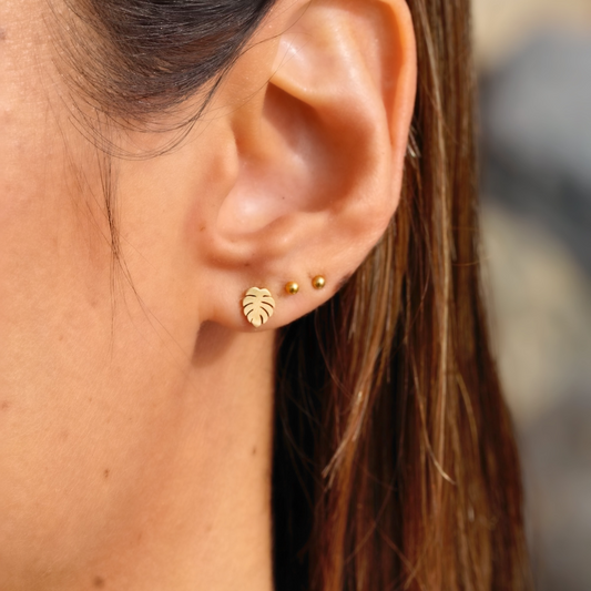 Mini Palm Stud Earrings