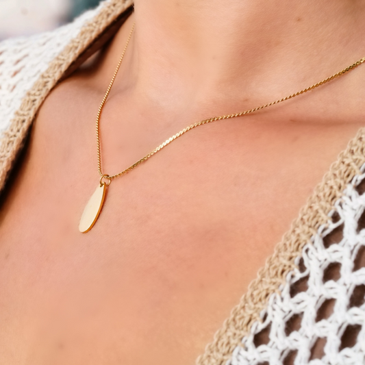 Serpentine Teardrop Necklace