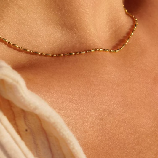 Mini Gold Bead Chain Choker