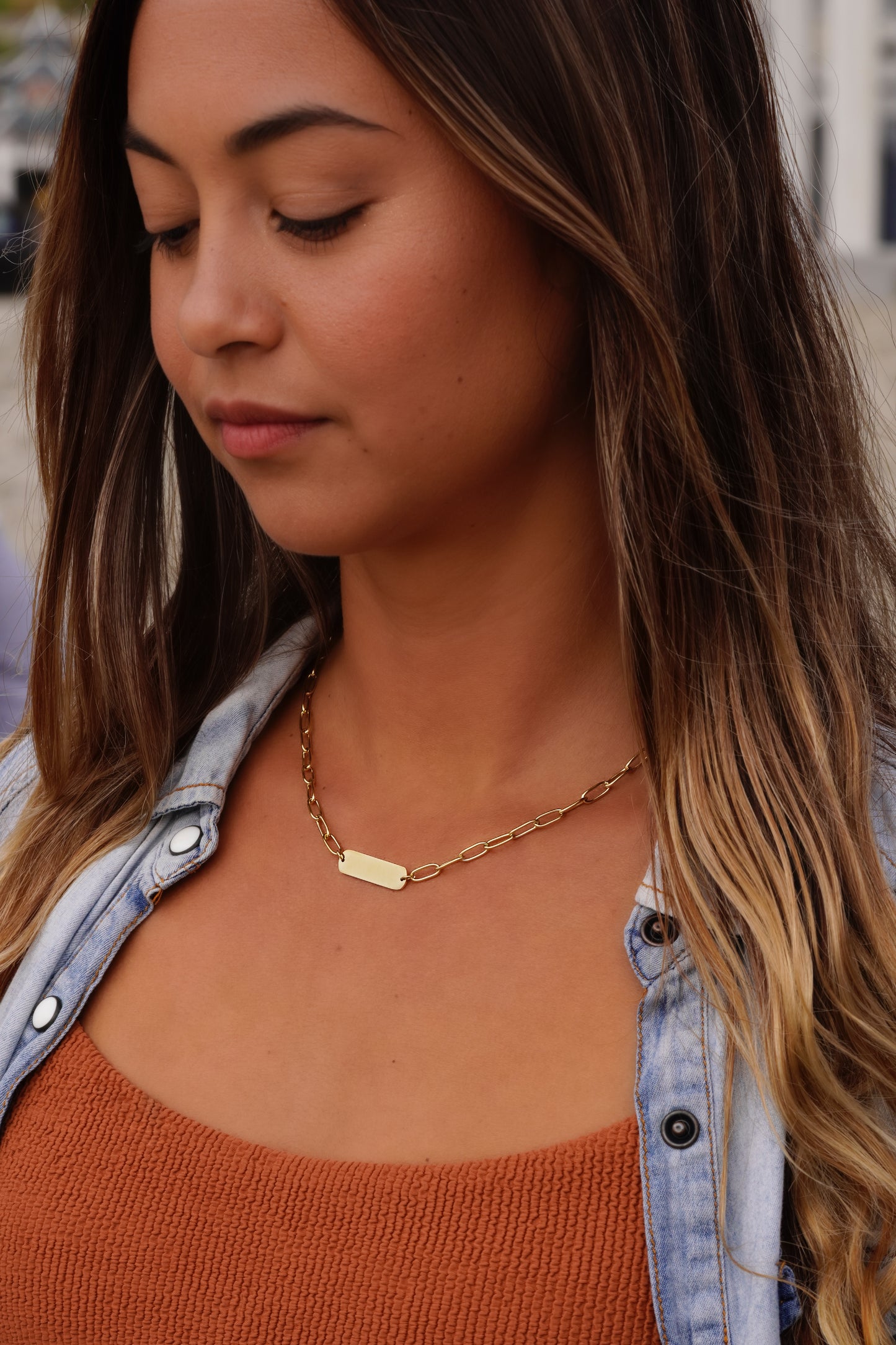 Sofia Plated Chain Necklace