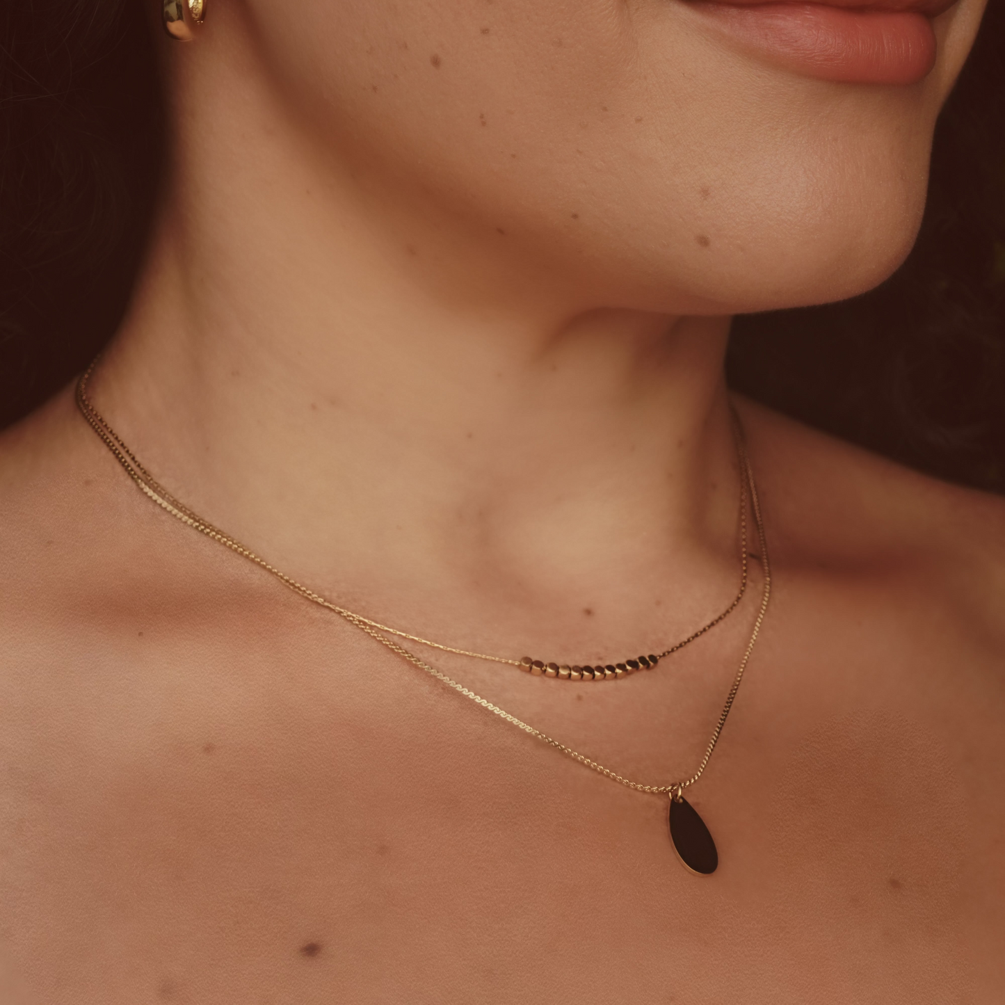 Serpentine Teardrop Necklace