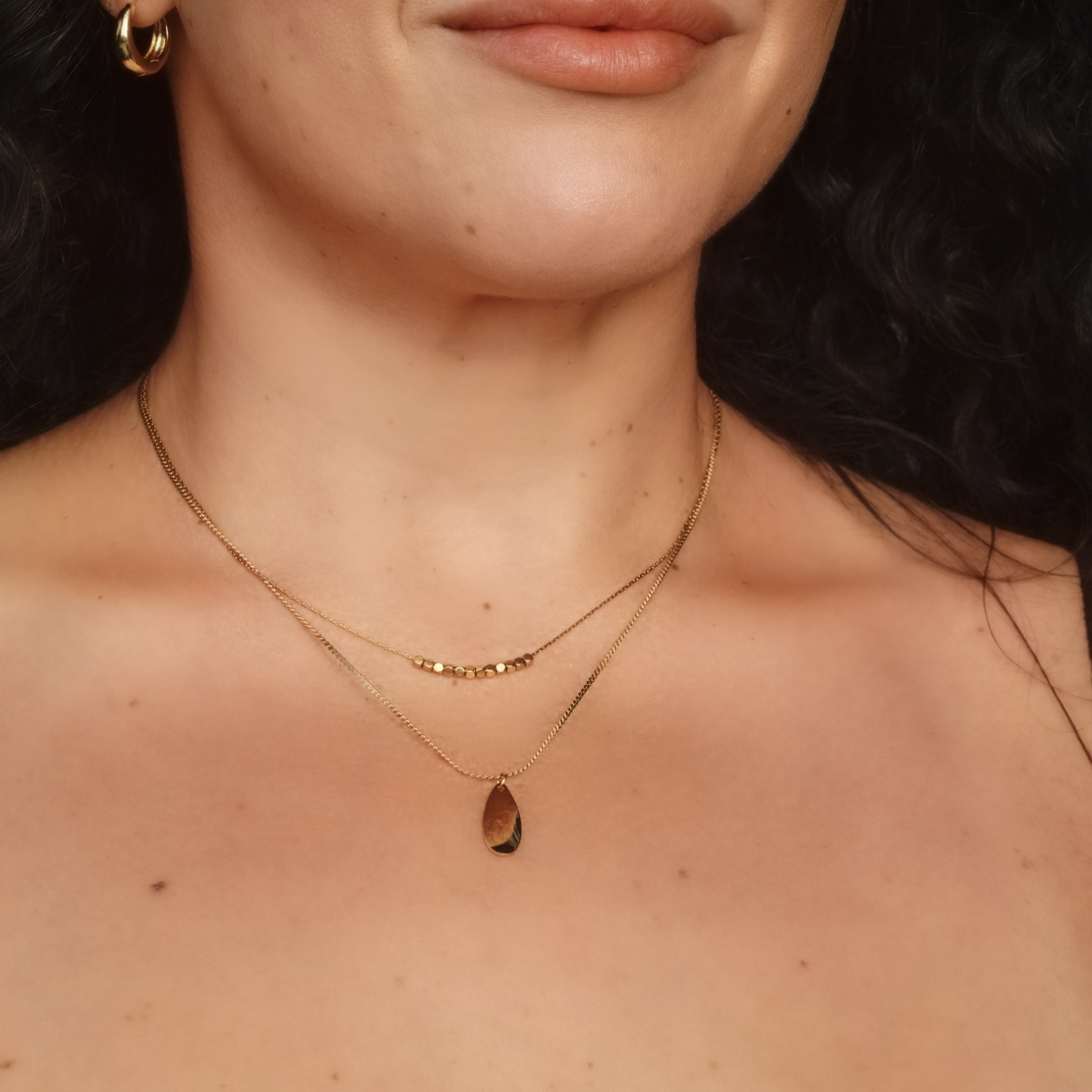 Serpentine Teardrop Necklace