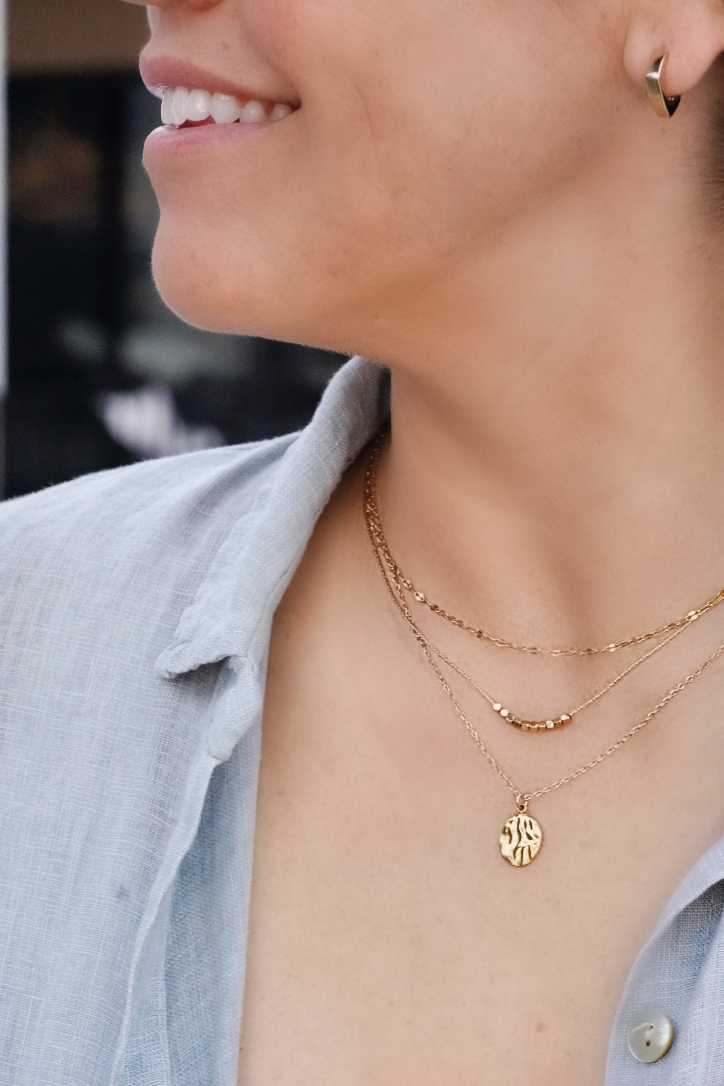 Shimmering Anchor Link Necklace