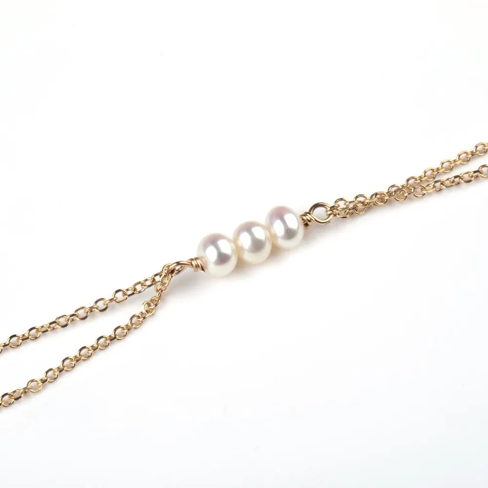 Pearl Trifecta Anklet