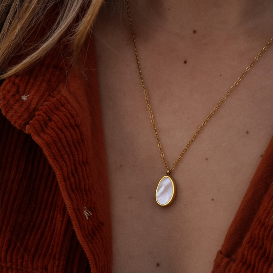 White Opal Pendant Necklace